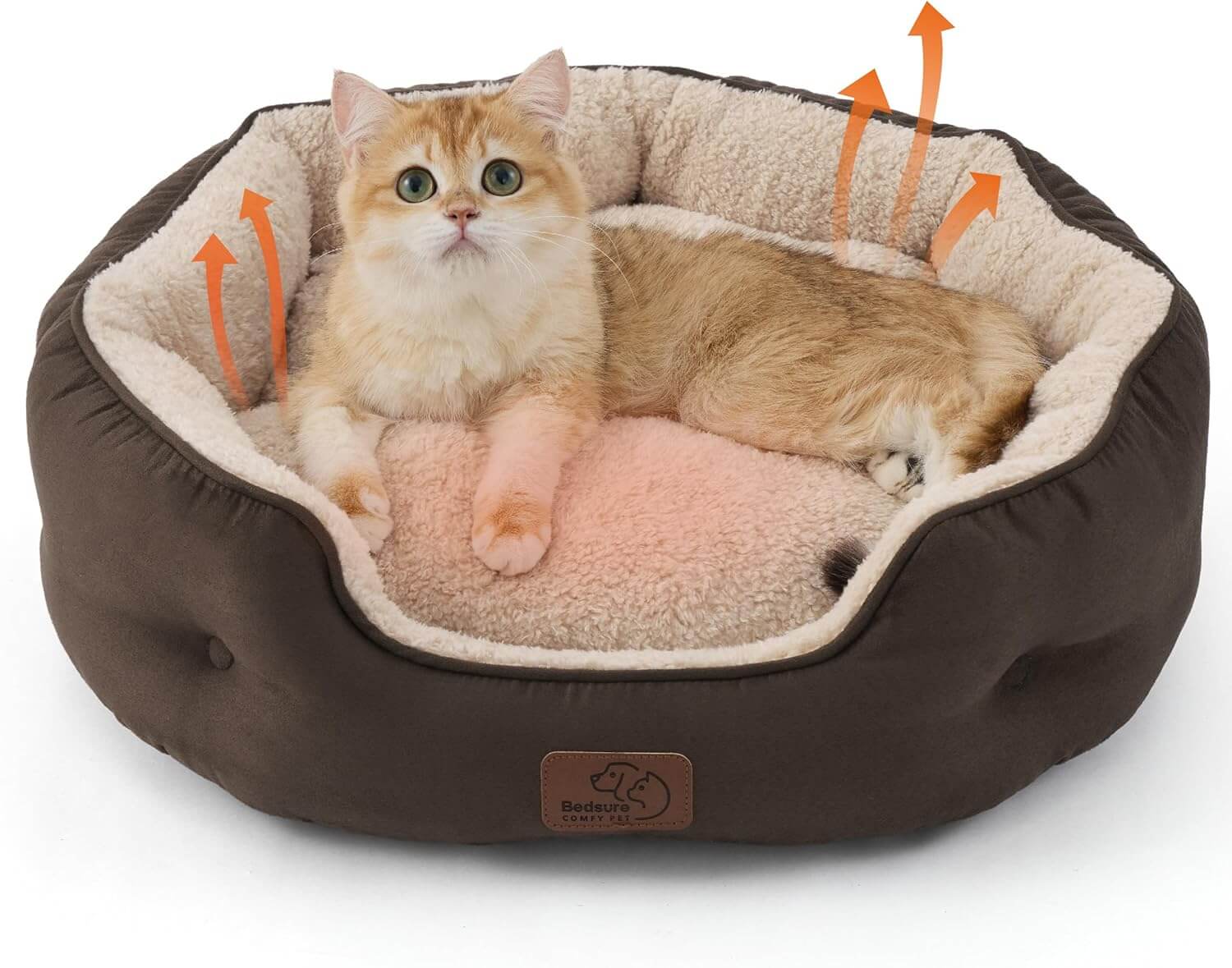 Bedsure Calming Cat Bed 20 inch - Ultra Plush