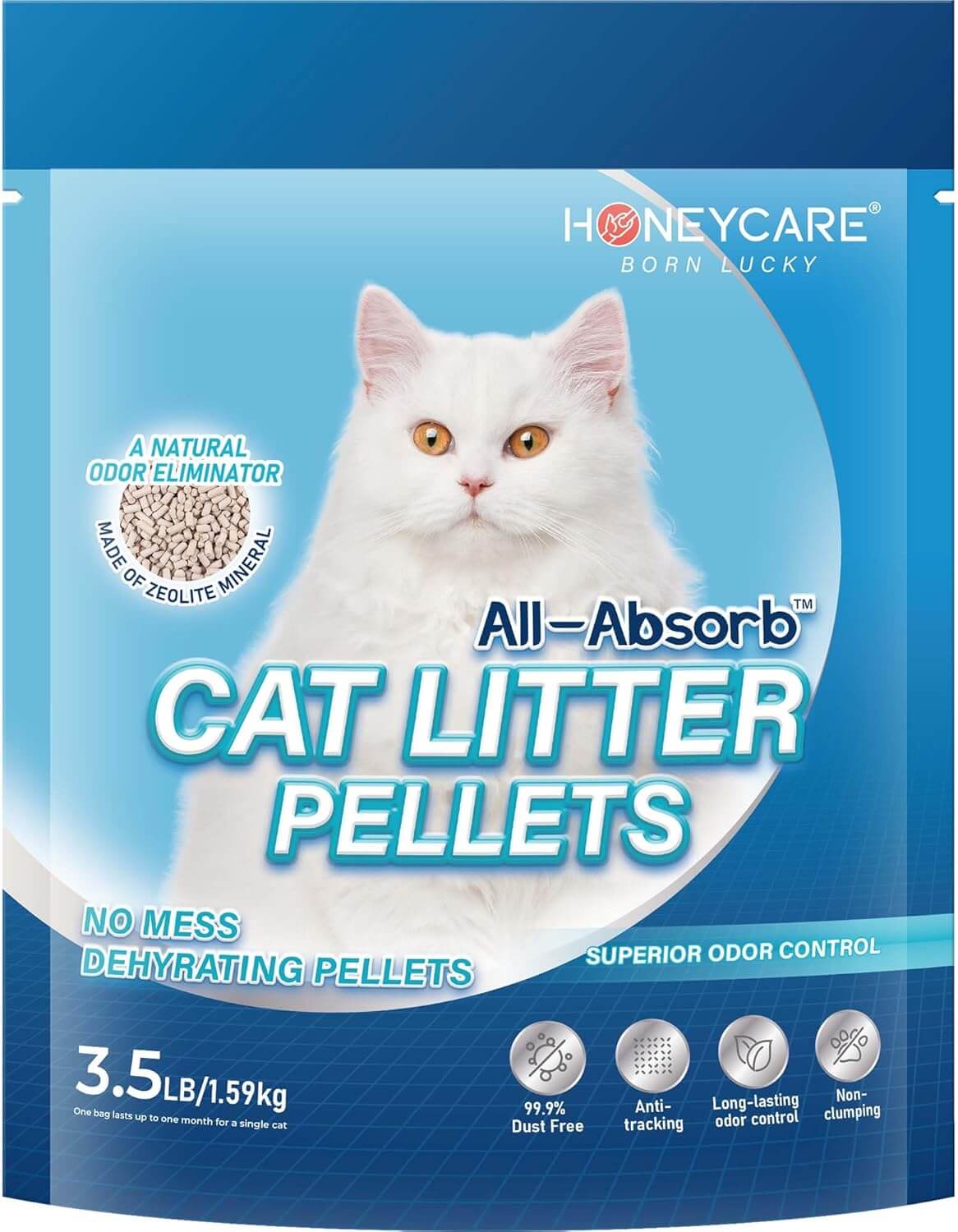 Honeycare All-Absorb tofu pellet cat litter - unscented non-clumping